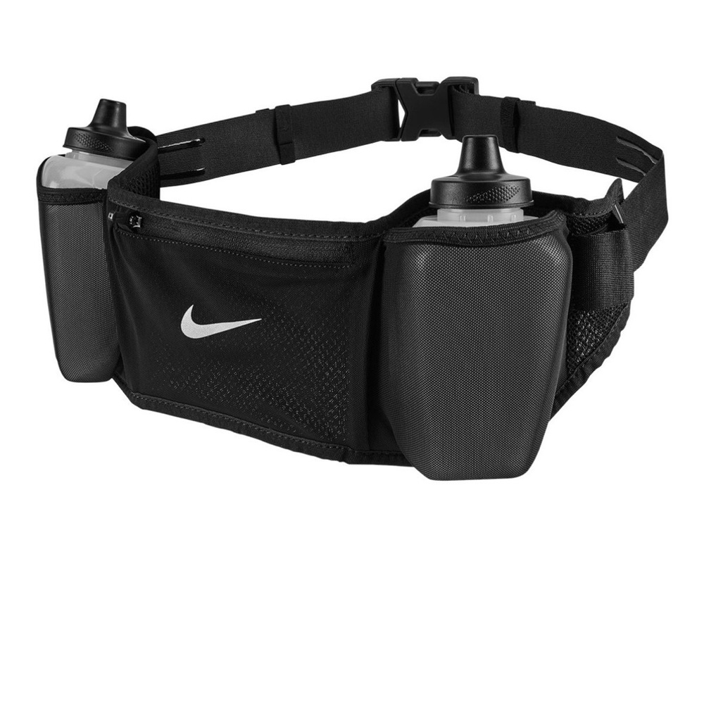 Nike Flex Stride Double 24 oz Waistpack Bottle Belt, Sport Cap, Plastic